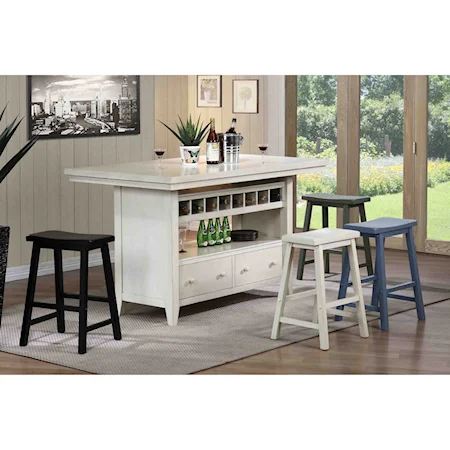 Casual Kitchen Island Group